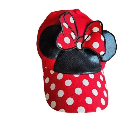 Disney Minnie Mouse Polka Dot  Hat Adjustable Youth Size - Picture 1 of 6